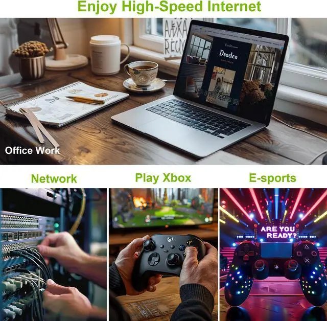 Alt view image 7 of 7 - SYSTON CABLE TECHNOLOGY CAT 5E Ethernet RJ45 Patch Cable,350MHz,24/4pr Solid CU,CMP,Indoor/Outdoor 200 ft. Green