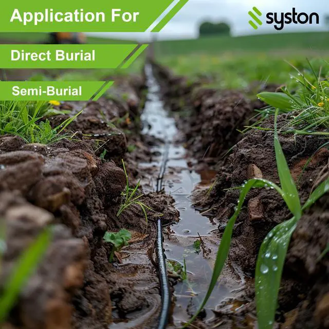 Alt view image 5 of 7 - SYSTON CABLE TECHNOLOGY CAT 6E Ethernet Bulk Cable, Direct Burial, 600 MHz, 23/4pr Solid CU, Outdoor 100 ft. Black