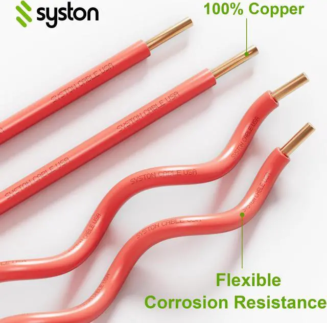 Alt view image 2 of 6 - SYSTON CABLE TECHNOLOGY 14 AWG Tracer Wire, Red, Direct Burial, Solid Bare Copper, Underground