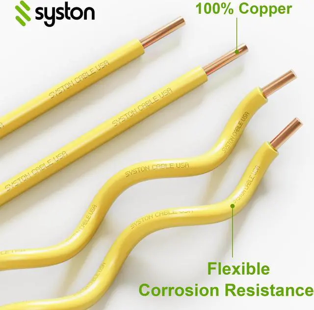 Alt view image 2 of 6 - SYSTON CABLE TECHNOLOGY 14 AWG Tracer Wire,Direct Burial, Solid Bare Copper, Underground,Yellow 1000 ft.