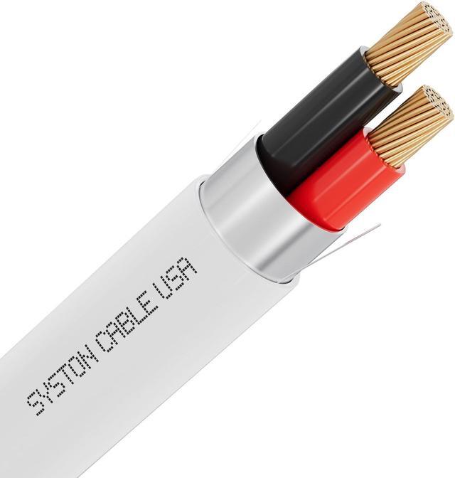 Main image of SYSTON CABLE TECHNOLOGY 18/2 Security Wire,Burglar Alarm Cable,CL3P,Shielded,Stranded Copper,UV Res White 500 ft.