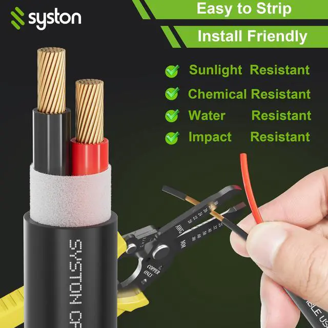 Alt view image 2 of 7 - SYSTON CABLE TECHNOLOGY 14/2 Speaker Wire Audio Cable Outdoor Direct Burial In-Wall Black 50 ft.
