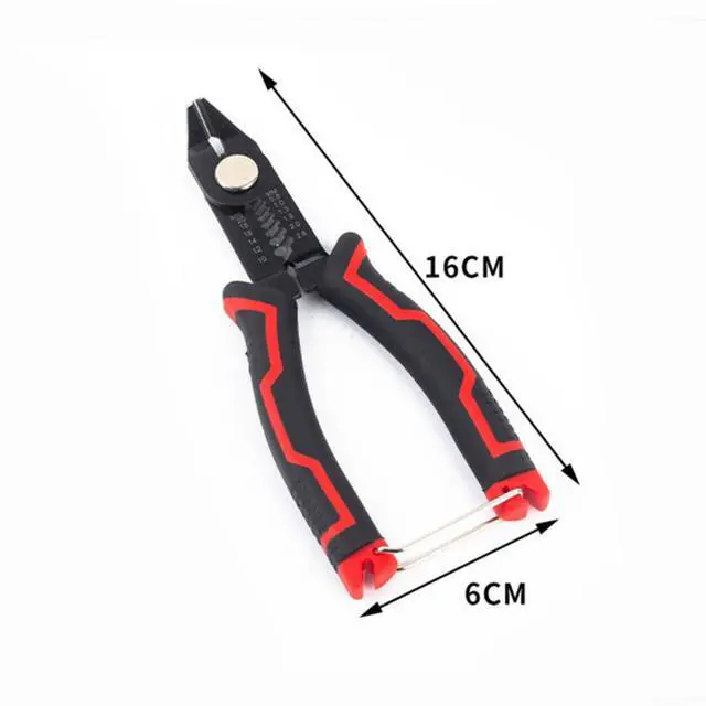 Alt view image 6 of 7 - SYSTON CABLE TECHNOLOGY 6-inch Wire Stripper and Cutters, 10-20 AWG Wire Stripper Tool Precision Flush Plier with Safety Lock and Curved Bevel Design, Diagonal Side Cutter for Electronics, Jewelry