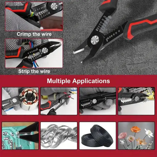 Alt view image 4 of 7 - SYSTON CABLE TECHNOLOGY 6-inch Wire Stripper and Cutters, 10-20 AWG Wire Stripper Tool Precision Flush Plier with Safety Lock and Curved Bevel Design, Diagonal Side Cutter for Electronics, Jewelry