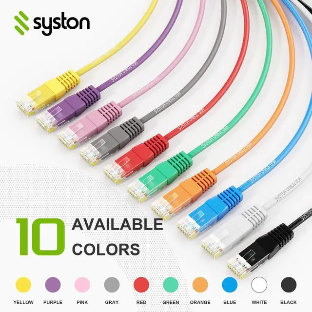 Alt view image 7 of 7 - SYSTON CABLE TECHNOLOGY Cat6e Ethernet Internet Cable Patch  600MHz 23AWG 4pr UTP Solid Bare Copper Wire Indoor/Outdoor PoE PC Laptop, CMR Riser-Rated Sunlight Resistant RoHS  UL White 100 ft.