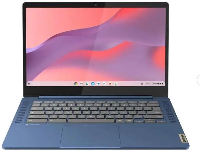 Alt view image 2 of 3 - Lenovo - IdeaPad Slim 3 Chromebook Laptop - 14" Full HD Touchscreen Laptop - MediaTek Kompanio 520 - 4GB Memory - 64GB eMMC - Abyss Blue