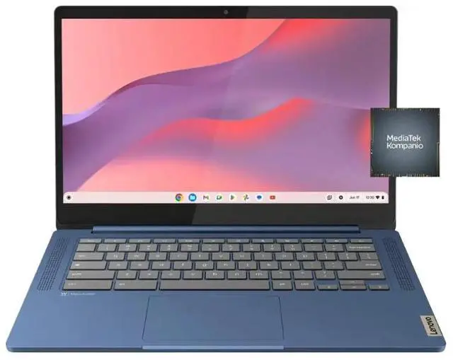 Main image of Lenovo - IdeaPad Slim 3 Chromebook Laptop - 14" Full HD Touchscreen Laptop - MediaTek Kompanio 520 - 4GB Memory - 64GB eMMC - Abyss Blue