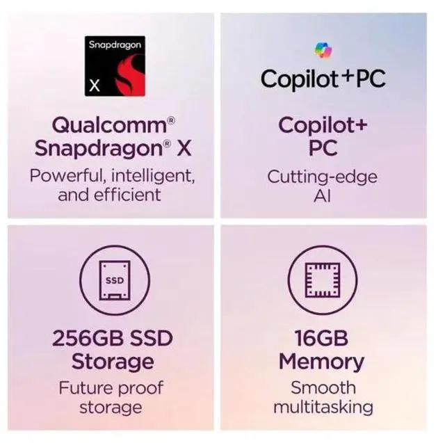 Alt view image 2 of 3 - Lenovo - IdeaPad Slim 3x - Copilot+ PC - 15.3" 2k Touchscreen Laptop - Qualcomm Snapdragon X - 16GB Memory - 256GB SSD - Luna Grey