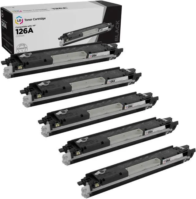 Main image of LD Products Remanufactured Toner Cartridge Replacement for HP 126A CE310A (Black, 5-Pack)