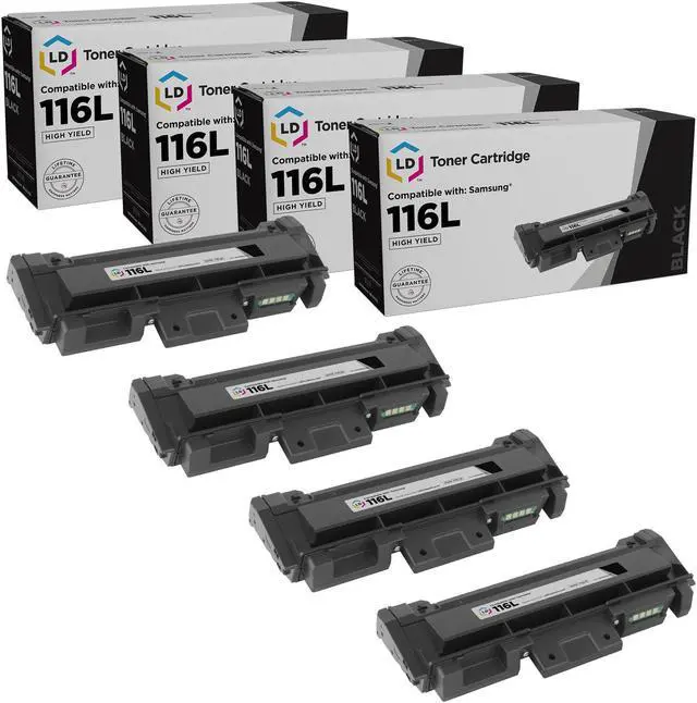 Alt view image 7 of 13 - LD Compatible Toner Cartridge Replacement for Samsung MLT-D116L High Yield (Black, 4-Pack)