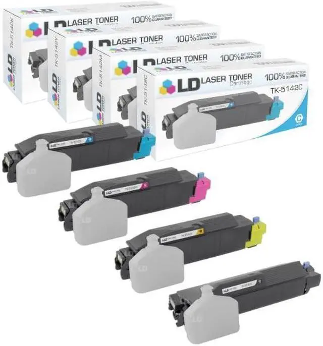 Alt view image 2 of 12 - LD Compatible Toner Cartridge Replacement for Kyocera TK-5142 (Black, Cyan, Magenta, Yellow, 4-Pack)