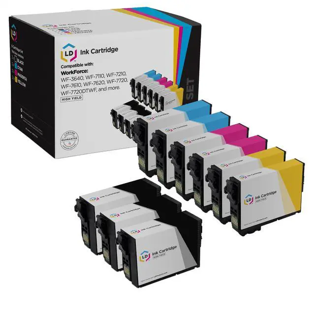 Main image of LD Products Replacements for Epson 252XL Ink Cartridges Combo Pack (3 Black, 2 Cyan, 2 Magenta, 2 Yellow) High Yield 9-Pack Bundle