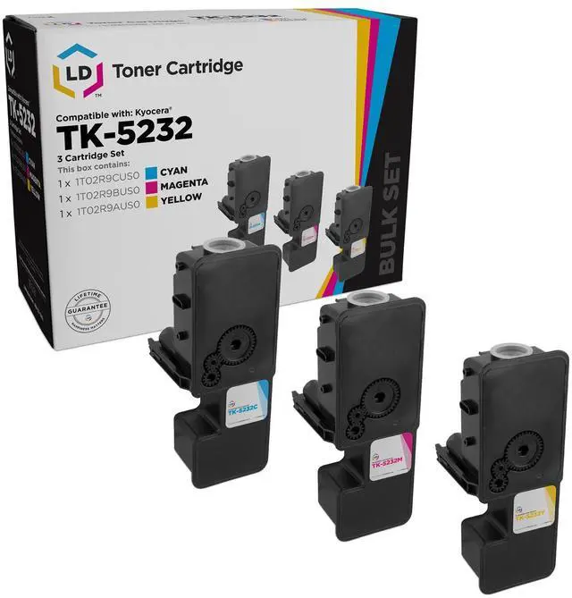 Main image of LD Products Compatible Toner Replacement for Kyocera TK-5232 (Cyan, 3-Pk)