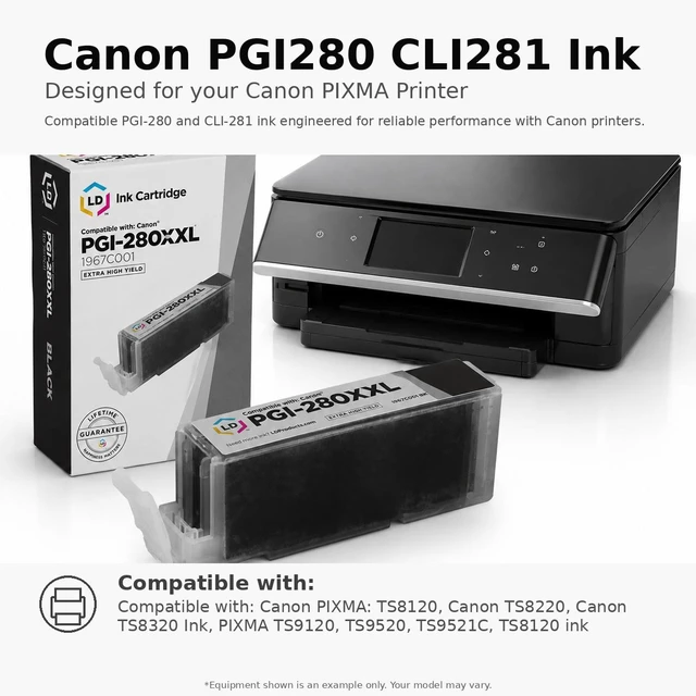 Alt view image 6 of 7 - LD Products Compatible Ink Cartridge Replacements for PGI-280XXL CLI-281XXL Super High Yield 281 Ink Cartridges
