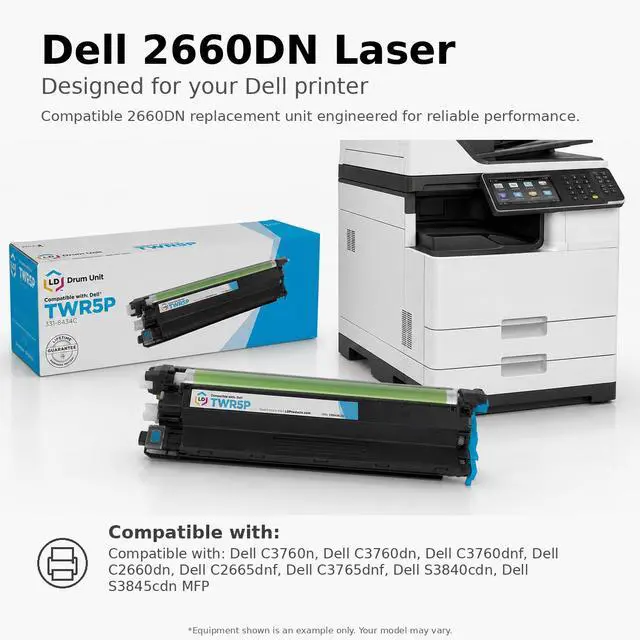 Alt view image 6 of 6 - LD Products Compatible Toner Cartridge Replacements for Dell C2660dn C2665dnf Extra High Yield (Black, Cyan, Magenta, Yellow, 4-Pack)