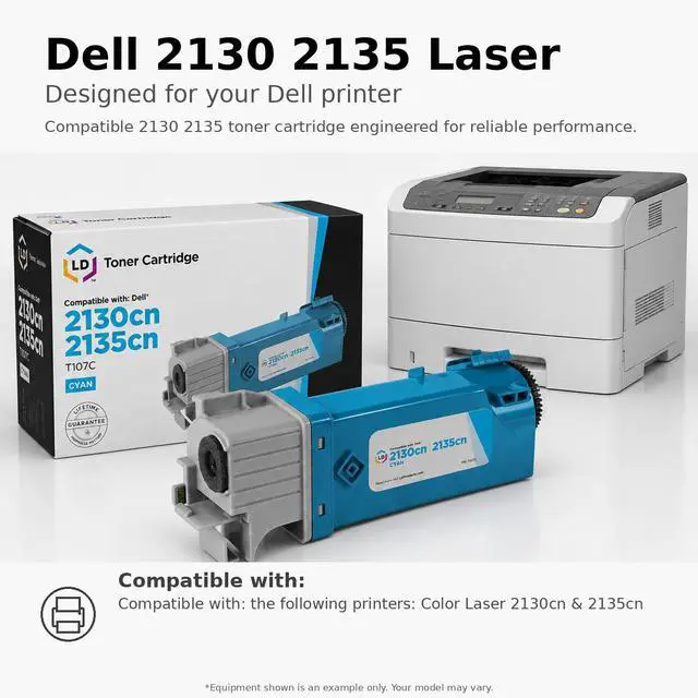 Alt view image 6 of 6 - LD Products Compatible Toner Cartridge Replacement for Dell 330-1433 T109C High Yield (Magenta)