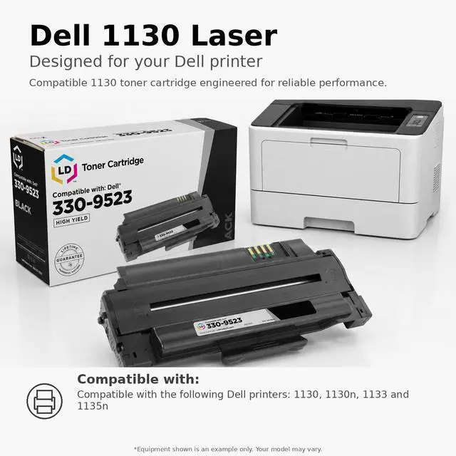 Alt view image 6 of 6 - LD Products Compatible Toner Cartridge Replacement for Dell 330-9523 7H53W High Yield (Black)