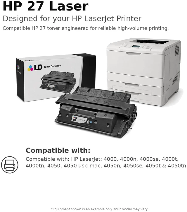 Alt view image 6 of 7 - LD Products Remanufactured Toner Cartridge Replacement for HP 27X C4127X High Yield (Black, 4-Pack)