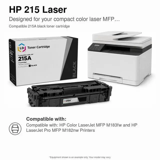Alt view image 6 of 6 - LD Products Compatible Toner Cartridge Replacements for HP 215A (W2310A Black, W2311A Cyan, W2313A Magenta, W2312A Yellow 4-Pack)