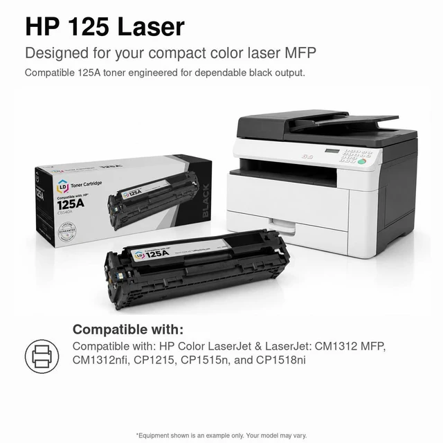 Alt view image 6 of 6 - LD Products Remanufactured Toner Cartridge Replacement for HP 125A CB542A (Yellow)