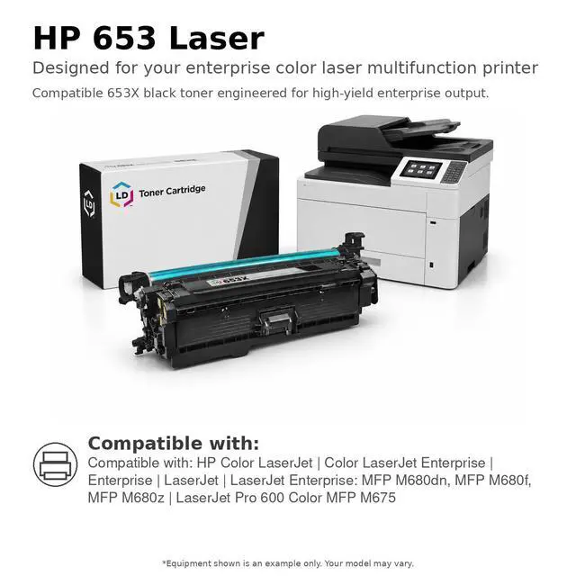 Alt view image 6 of 6 - LD CF320X 653X Black High Yield Toner Cartridge for HP M680dn M680f M680z M675
