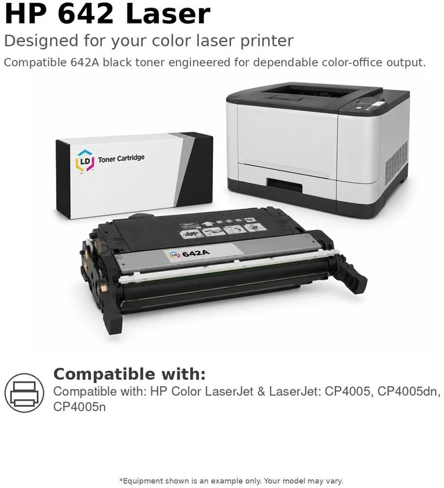 Alt view image 6 of 6 - LD Products Remanufactured Toner Cartridge Replacement for HP 642A CB400A (Black)