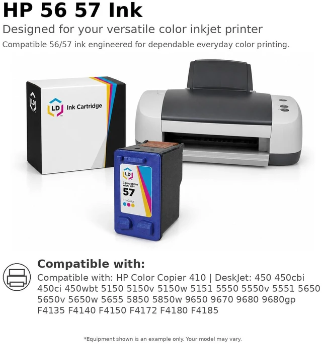 Alt view image 6 of 7 - LD Products Remanufactured Ink Cartridge Replacement for HP 57 C6657AN (Color, 4-Pack)