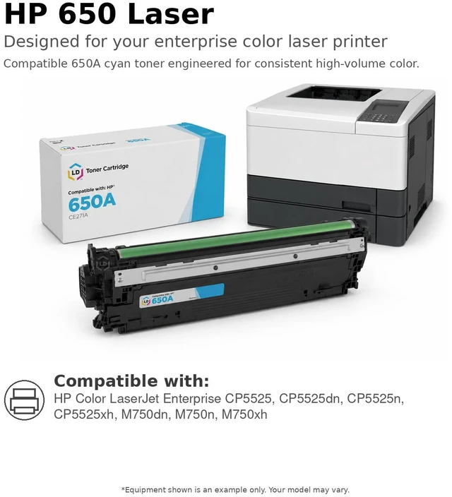 Alt view image 6 of 7 - LD Products Remanufactured Toner Cartridge Replacement for HP 650A CE272A (Yellow)