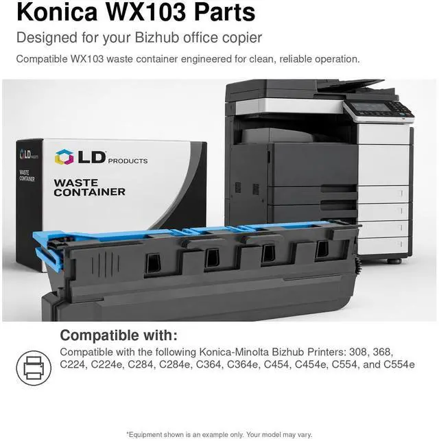 Alt view image 6 of 6 - LD Products Compatible Replacement for Konica-Minolta A4NNWY1 Laser Waste Toner Box
