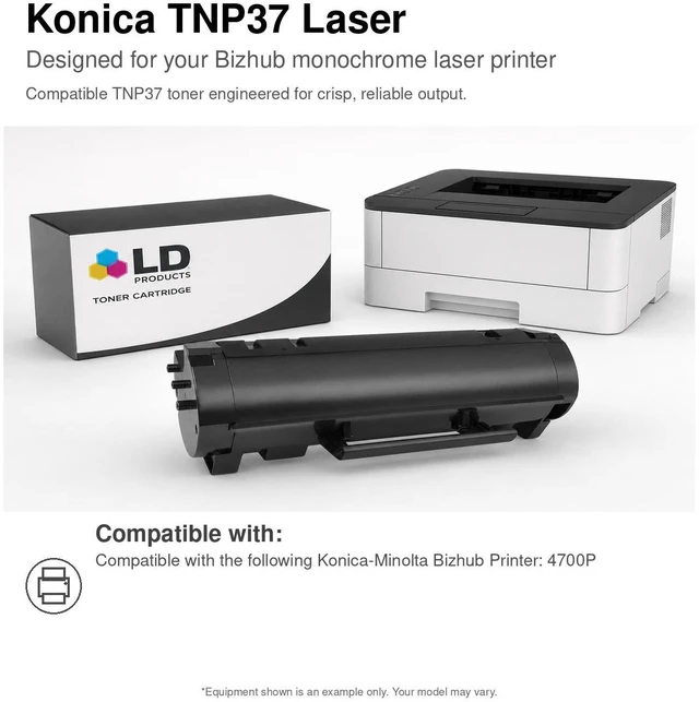 Alt view image 6 of 6 - LD Products Compatible Toner Replacement for Konica TNP-37 (Black, 3-Pk)