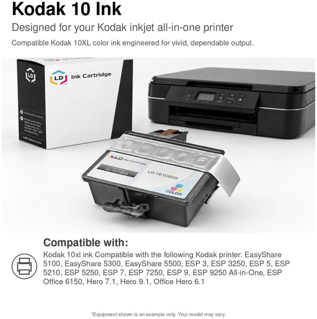 Alt view image 6 of 7 - LD Products Compatible Ink Cartridge Replacement for Kodak 10XL 8237216 High Yield (Black)
