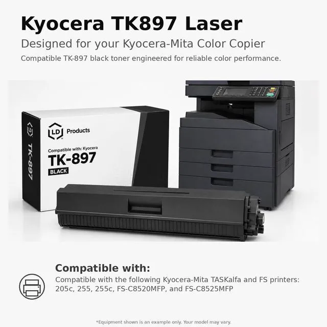 Alt view image 6 of 6 - LD Products Compatible Toner Cartridge Replacement for Kyocera-Mita TK-897M 1T02K0BUS0 (Magenta)