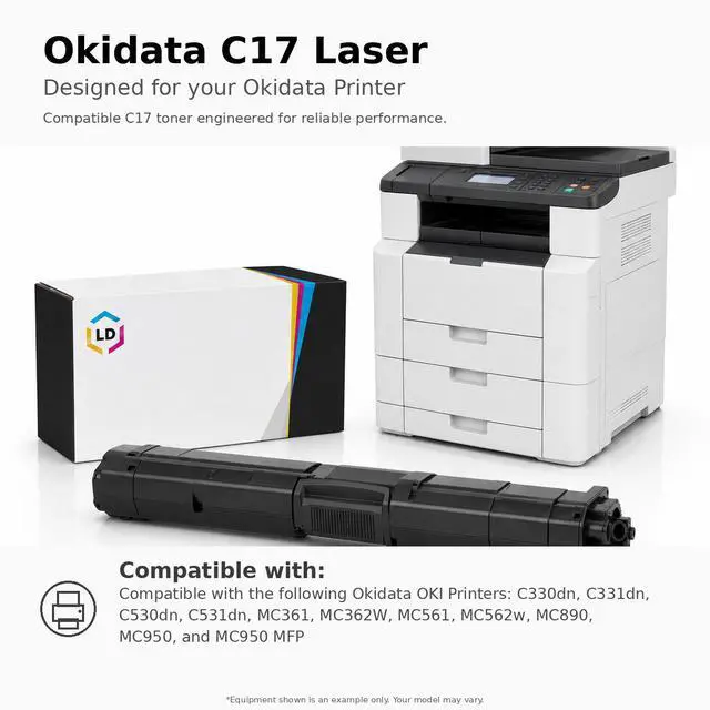 Alt view image 6 of 6 - LD © Okidata Compatible 44469702 (Type C17) Magenta Laser Toner Cartridge