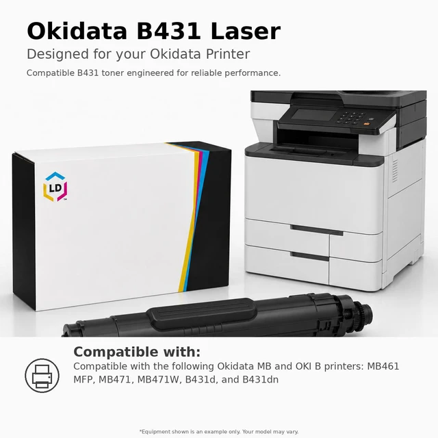 Alt view image 6 of 6 - LD Products Compatible Toner Cartridge Replacement for Okidata 44574901 High Yield (Black, 4-Pack)