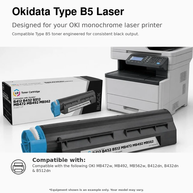 Alt view image 6 of 6 - LD Products Compatible Toner Cartridge Replacement for Okidata 45807105 (Black)
