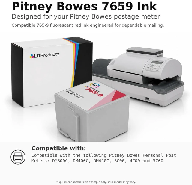 Alt view image 6 of 6 - LD Products Compatible Ink Cartridge Replacements for Pitney Bowes 765-9 (Fluorescent Red, 5-Pack)