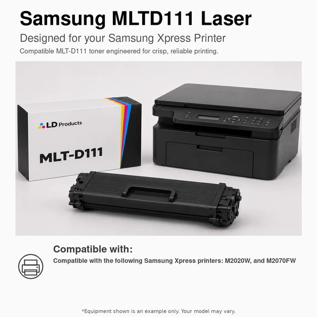Alt view image 6 of 7 - LD Products Toner Cartridge Compatible with Replacement for Samsung MLT-D111S (Single Black Cartridge)