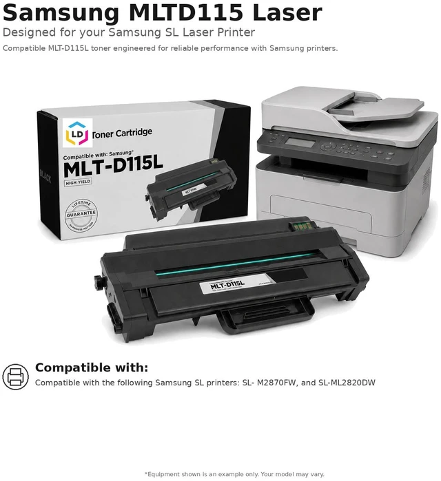 Alt view image 6 of 7 - LD Products Replacement Toner Cartridge Compatible with Samsung MLT-D115L (Black)