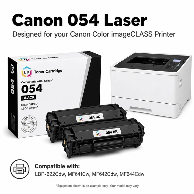 Alt view image 6 of 7 - LD Products Compatible Toner Replacement for Canon 054 (BCMY 5PK)
