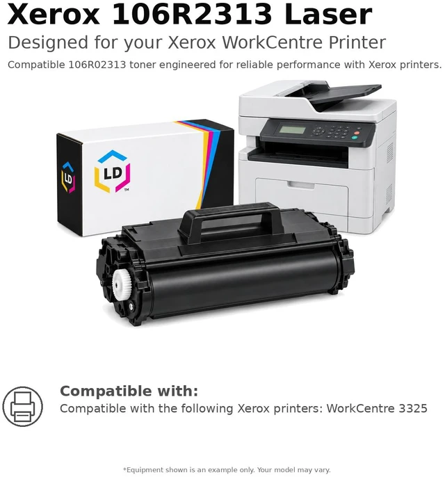 Alt view image 6 of 6 - LD Products Compatible Toner Cartridge Replacement for Xerox WorkCentre 3325 106R2313 High Yield (Black)