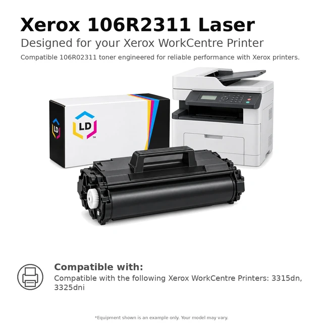 Alt view image 6 of 7 - LD Products Compatible Toner Cartridge Replacement for Xerox 106R2311 (Black)