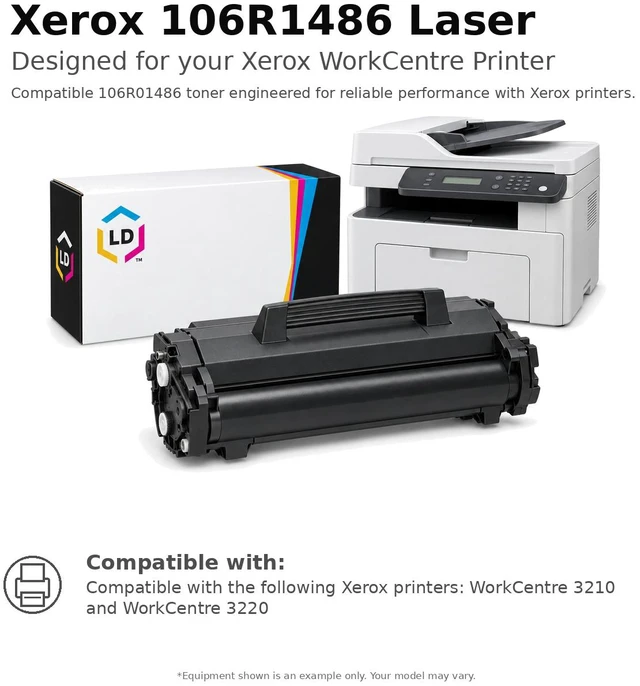 Alt view image 6 of 7 - LD Products Compatible Toner Cartridge Replacement for Xerox 106R1486 (Black, 2-Pack)