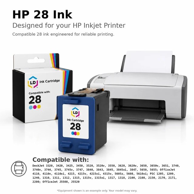 Alt view image 6 of 7 - LD Products Remanufactured Ink Cartridge Replacement for HP 28 C8728AN (Color)