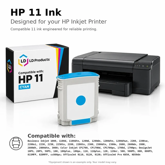 Alt view image 6 of 7 - LD Products Remanufactured Ink Cartridge Replacement for HP 11 C4837A (Magenta)