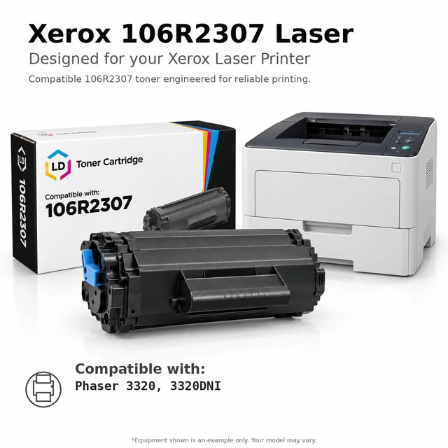 Alt view image 9 of 10 - LD Products Compatible Toner Cartridge Replacement for Xerox Phaser 3320 106R02307 High Yield (Black, 3-Pack)