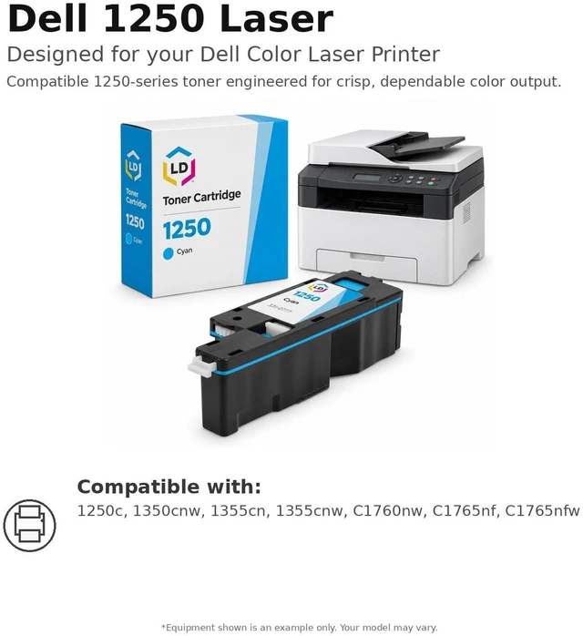 Alt view image 6 of 7 - LD Products Compatible Toner Cartridge Replacement for Dell 331-0778 810WH High Yield (Black, 6-Pack)