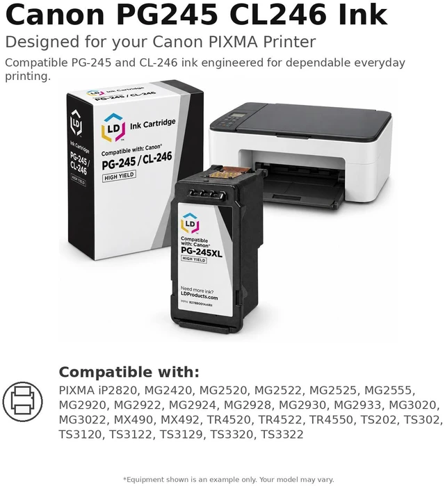 Alt view image 7 of 8 - LD Products Remanufactured Ink Cartridge Replacement for Canon CL-246 (Color)