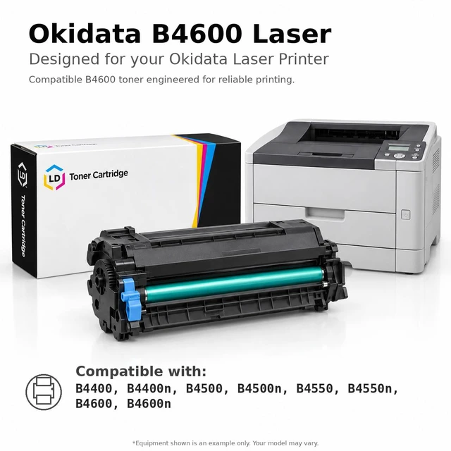 Alt view image 6 of 7 - LD Products Compatible Toner Cartridge Replacement for Okidata 43502301 Type 9 (Black)