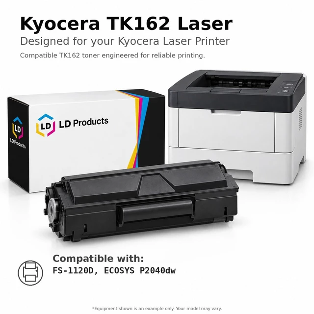 Alt view image 6 of 7 - LD Compatible Kyocera TK-1162 (1T02RY0US0) Black Toner 3-Pack for ECOSYS P2040dw