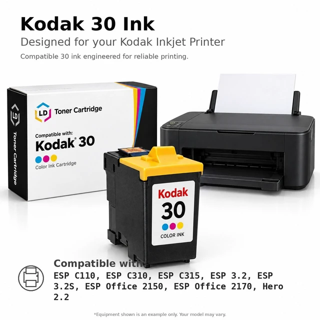 Alt view image 6 of 7 - LD Products Compatible Ink Cartridge Replacement for Kodak 30XL 1550532 High Yield (Black, 2-Pack)